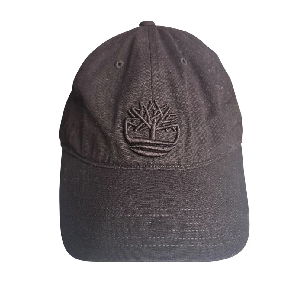 Timberland Black Tonal Embroidered Tree Logo Snapback Cap Hat Men's OSFA